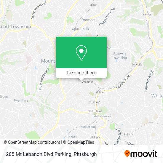 285 Mt Lebanon Blvd Parking map