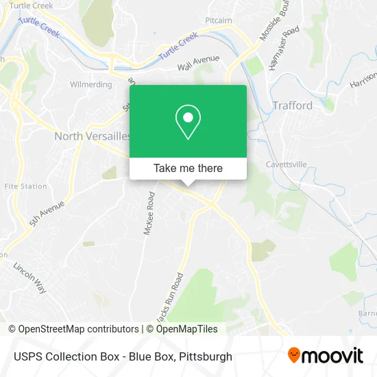 USPS Collection Box - Blue Box map