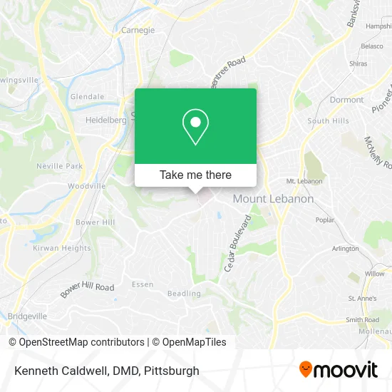 Kenneth Caldwell, DMD map