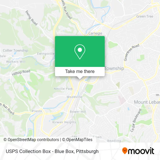 USPS Collection Box - Blue Box map