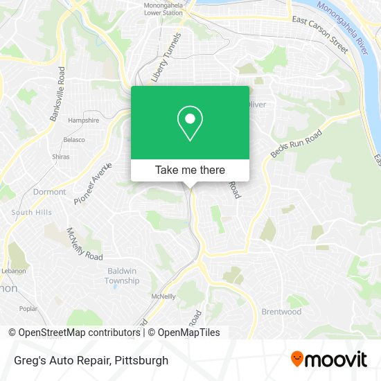 Mapa de Greg's Auto Repair