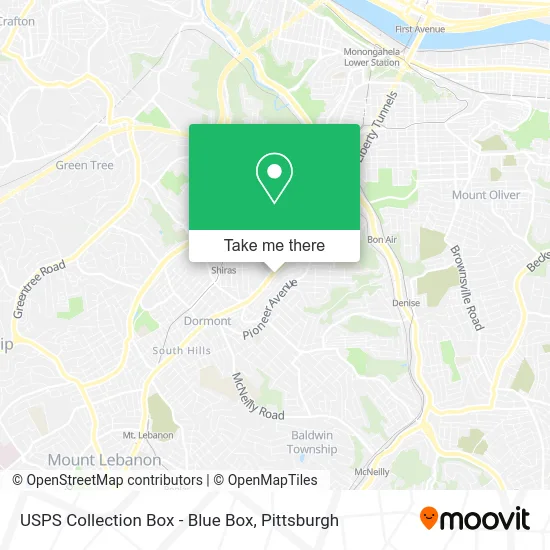 USPS Collection Box - Blue Box map