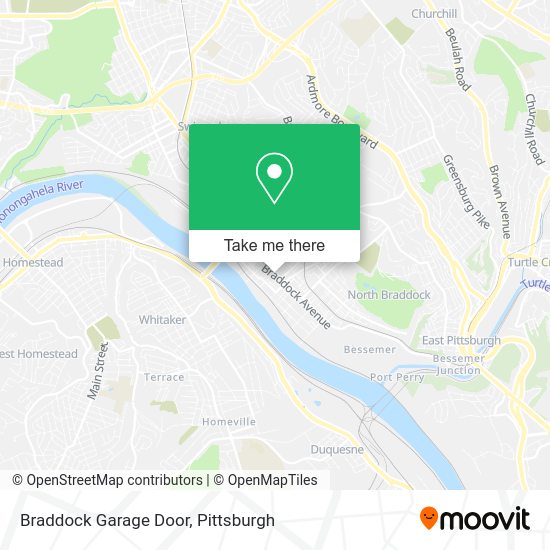 Mapa de Braddock Garage Door