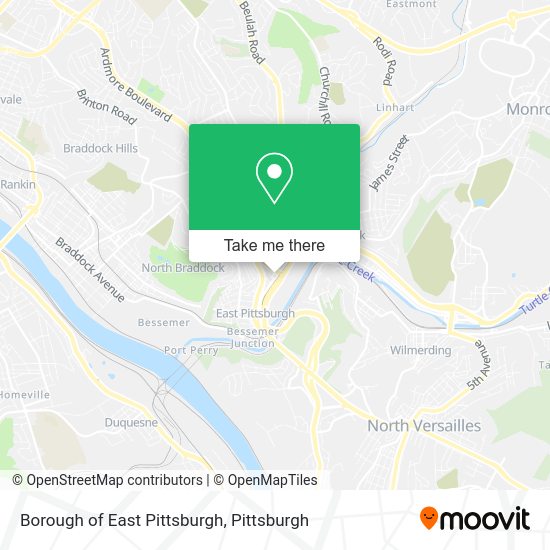 Borough of East Pittsburgh map