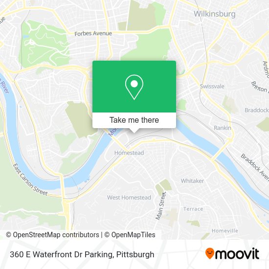 Mapa de 360 E Waterfront Dr Parking