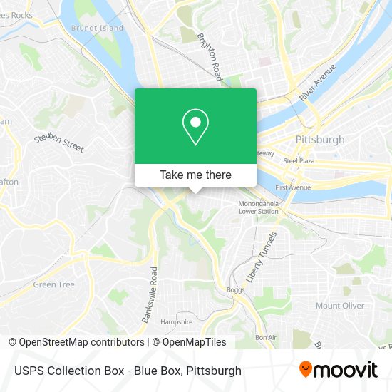 Mapa de USPS Collection Box - Blue Box