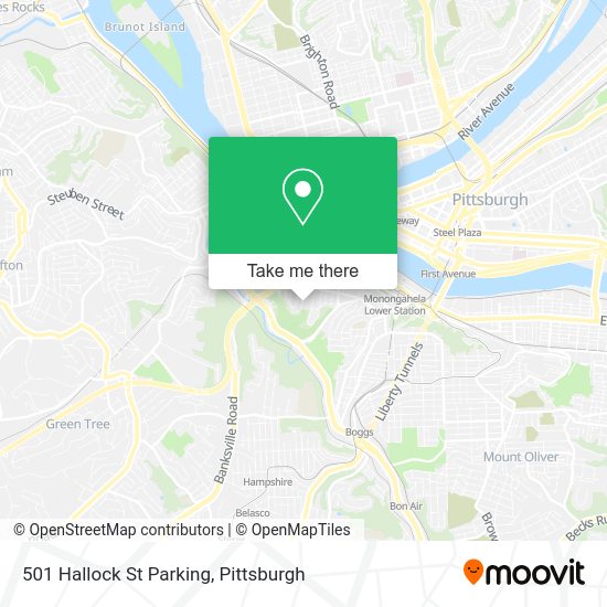 501 Hallock St Parking map
