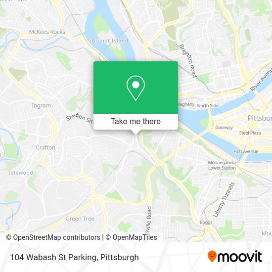 Mapa de 104 Wabash St Parking