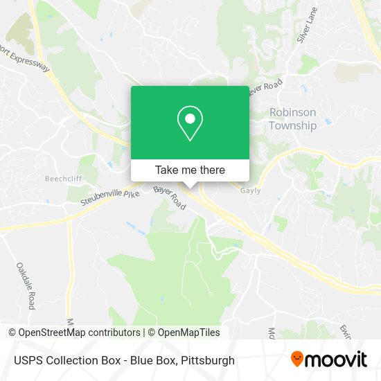 Mapa de USPS Collection Box - Blue Box