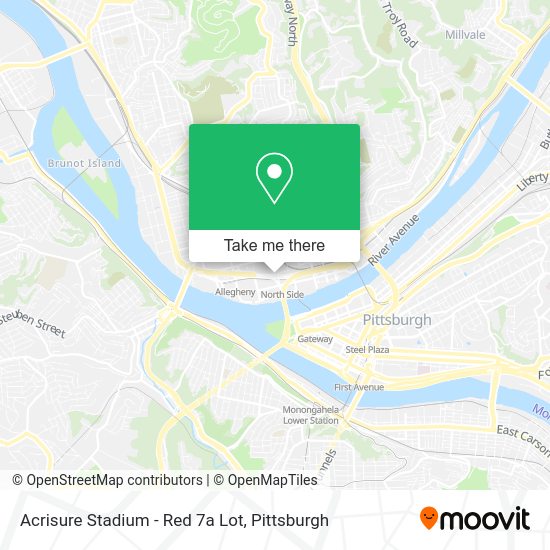 Acrisure Stadium - Red 7a Lot map