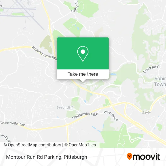 Montour Run Rd Parking map