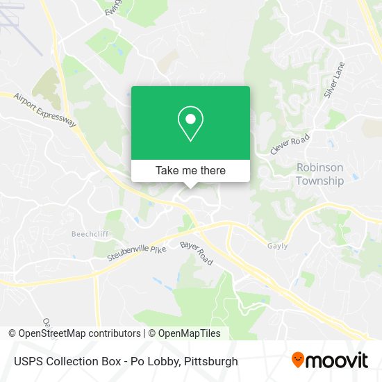 USPS Collection Box - Po Lobby map