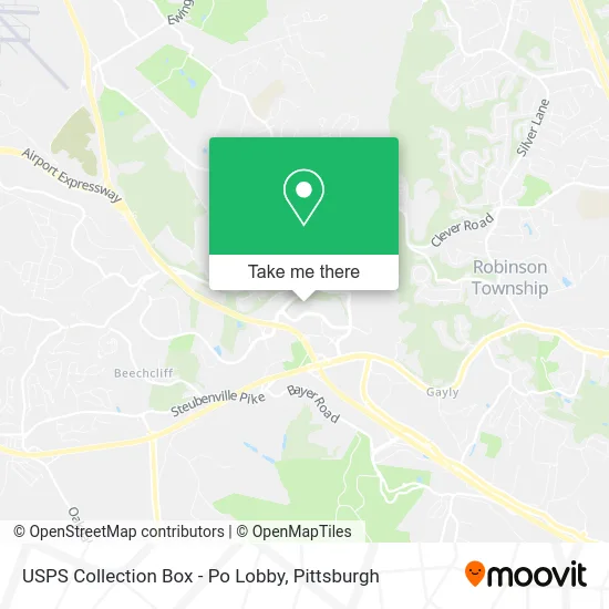 Mapa de USPS Collection Box - Po Lobby