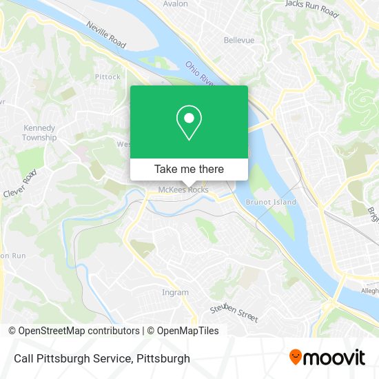Call Pittsburgh Service map