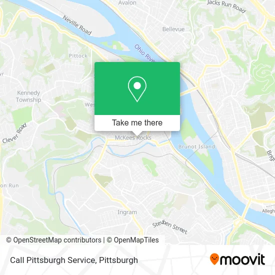Call Pittsburgh Service map