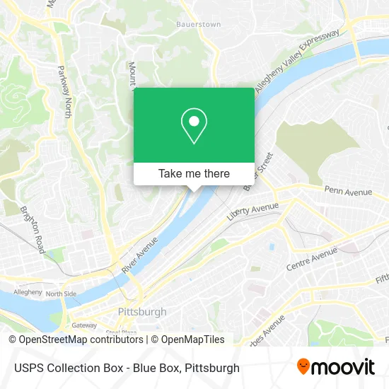 USPS Collection Box - Blue Box map