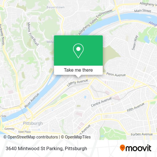 Mapa de 3640 Mintwood St Parking