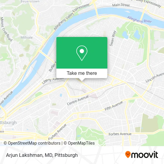 Arjun Lakshman, MD map