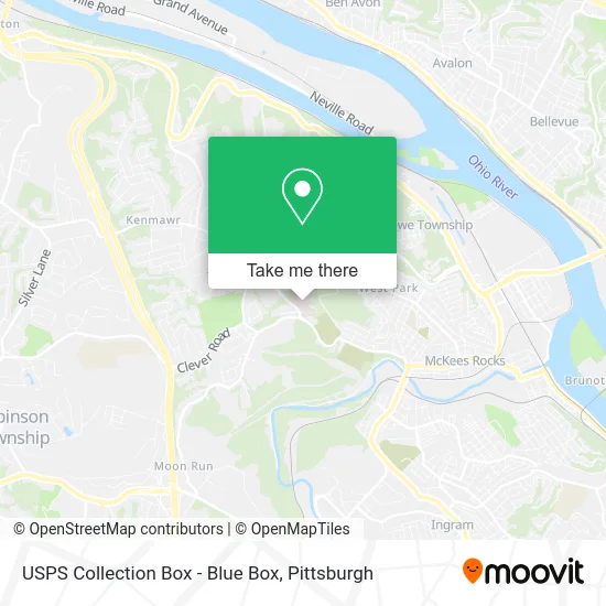 USPS Collection Box - Blue Box map