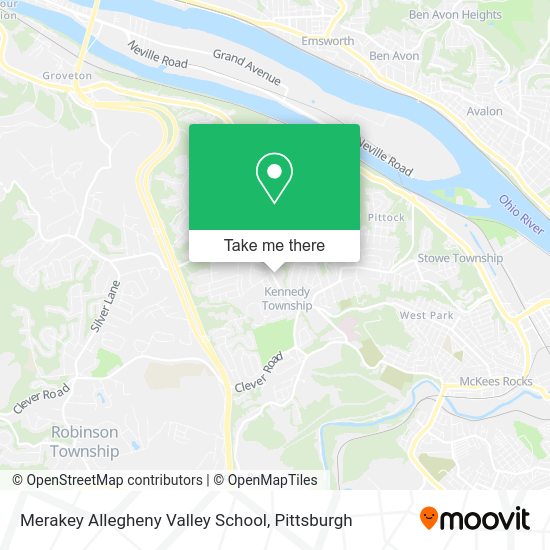 Mapa de Merakey Allegheny Valley School