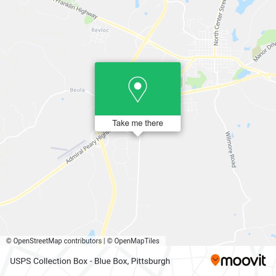 USPS Collection Box - Blue Box map