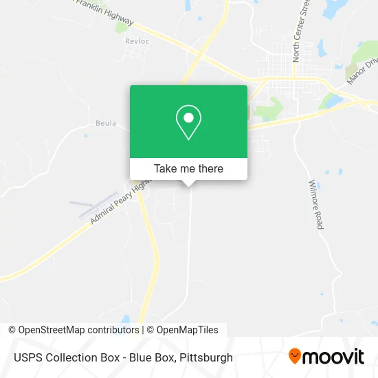 USPS Collection Box - Blue Box map