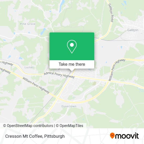 Cresson Mt Coffee map