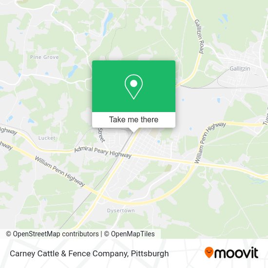Mapa de Carney Cattle & Fence Company