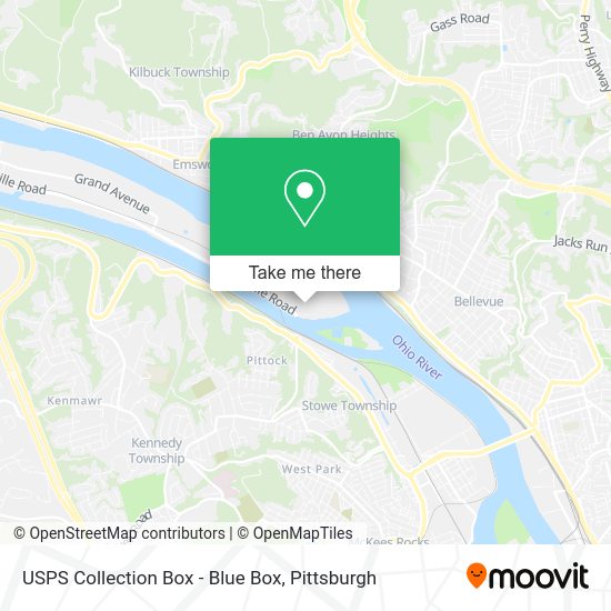 USPS Collection Box - Blue Box map