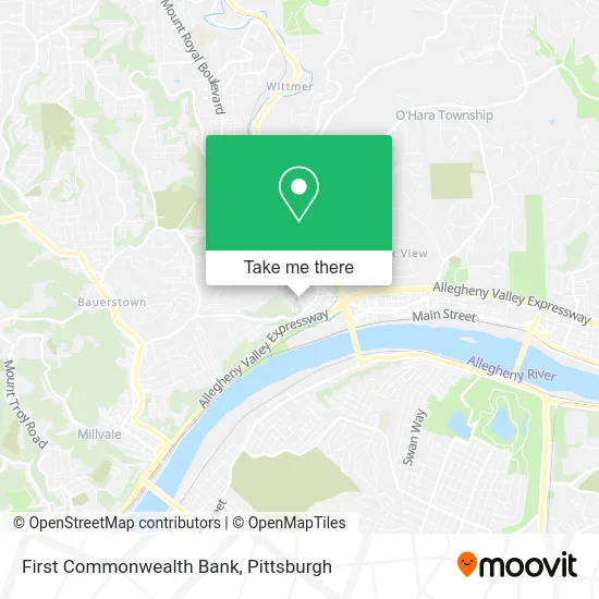 First Commonwealth Bank map