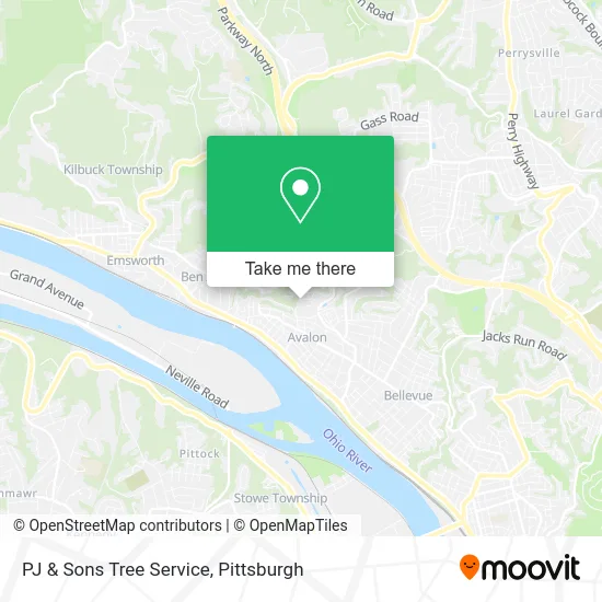 PJ & Sons Tree Service map