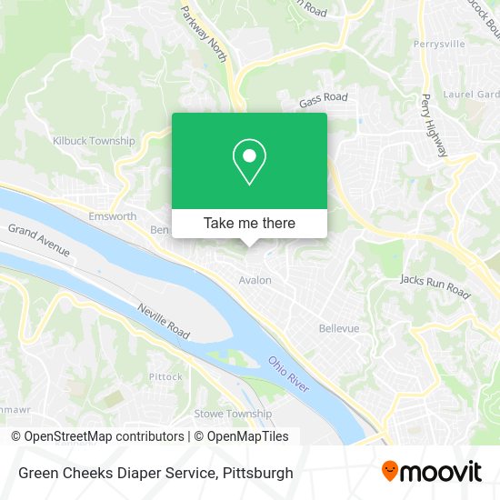 Green Cheeks Diaper Service map