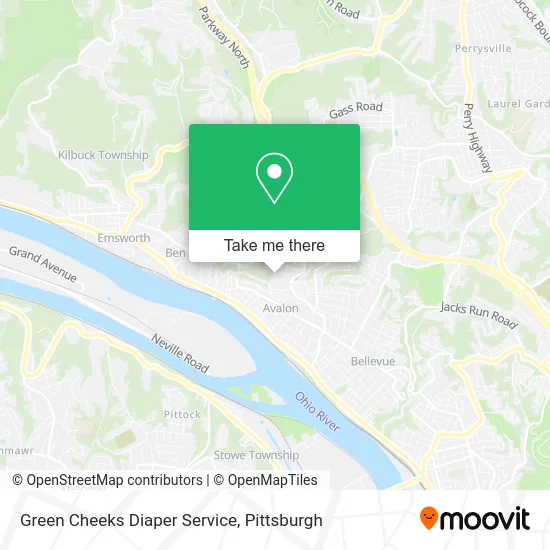 Mapa de Green Cheeks Diaper Service