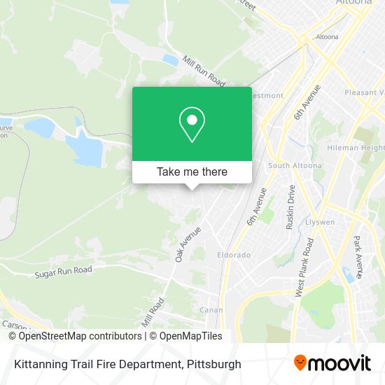 Mapa de Kittanning Trail Fire Department