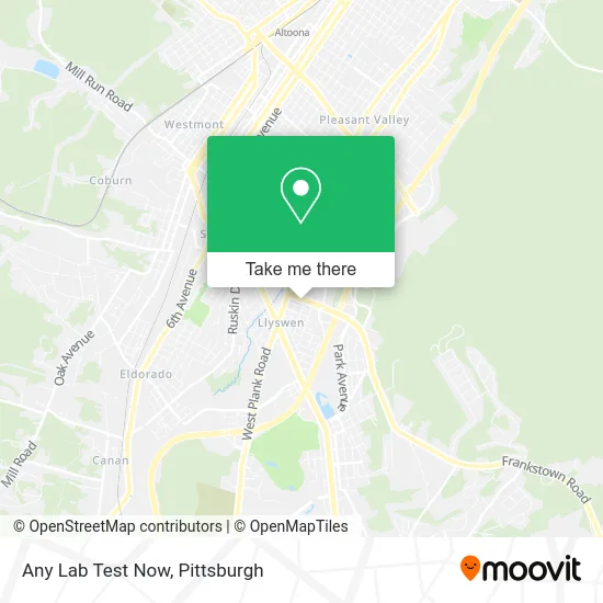 Any Lab Test Now map