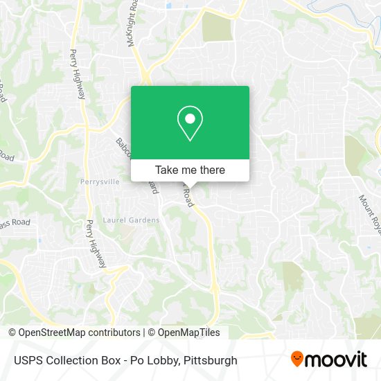 Mapa de USPS Collection Box - Po Lobby