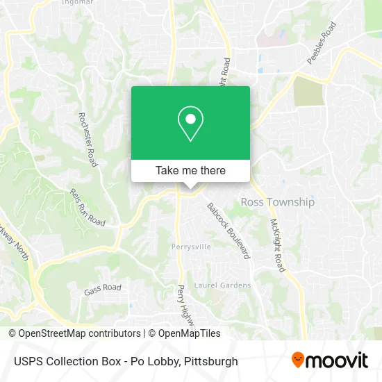 USPS Collection Box - Po Lobby map