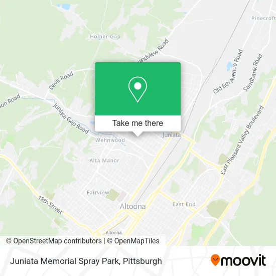 Juniata Memorial Spray Park map