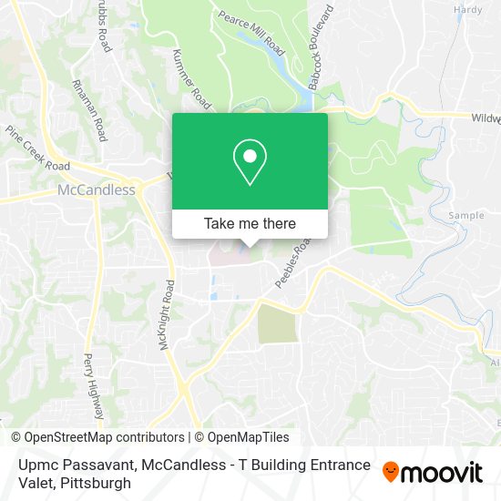 Upmc Passavant, McCandless - T Building Entrance Valet map
