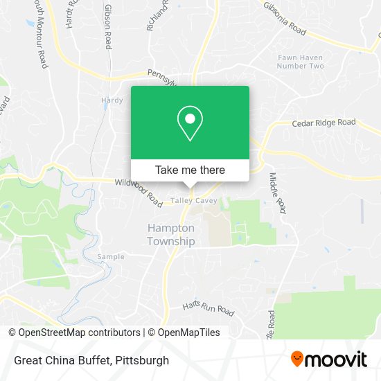 Great China Buffet map