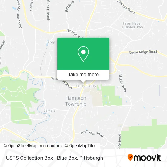 USPS Collection Box - Blue Box map