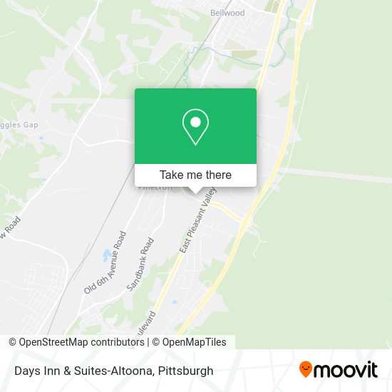 Mapa de Days Inn & Suites-Altoona