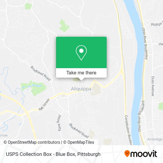 USPS Collection Box - Blue Box map