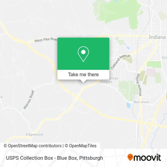 USPS Collection Box - Blue Box map