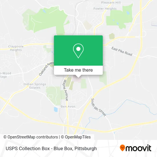 USPS Collection Box - Blue Box map