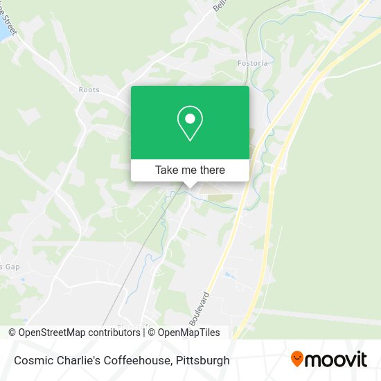Cosmic Charlie's Coffeehouse map