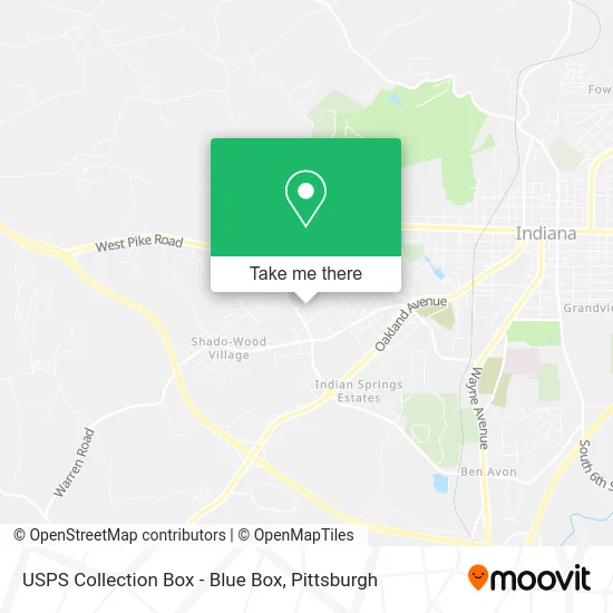 USPS Collection Box - Blue Box map