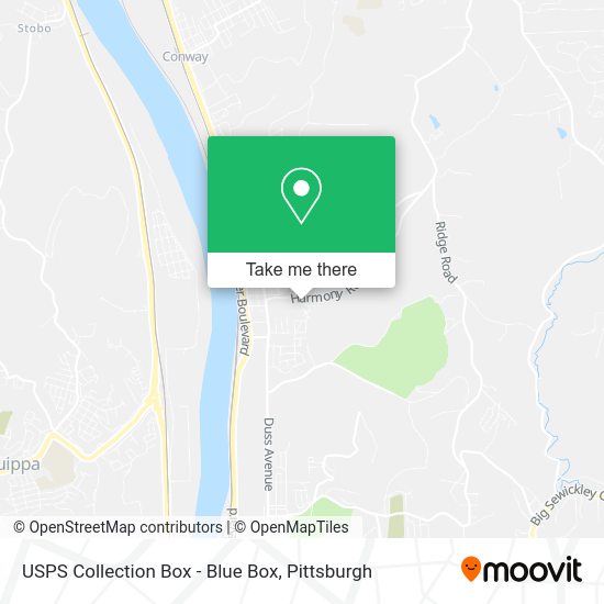 USPS Collection Box - Blue Box map
