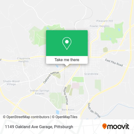 Mapa de 1149 Oakland Ave Garage