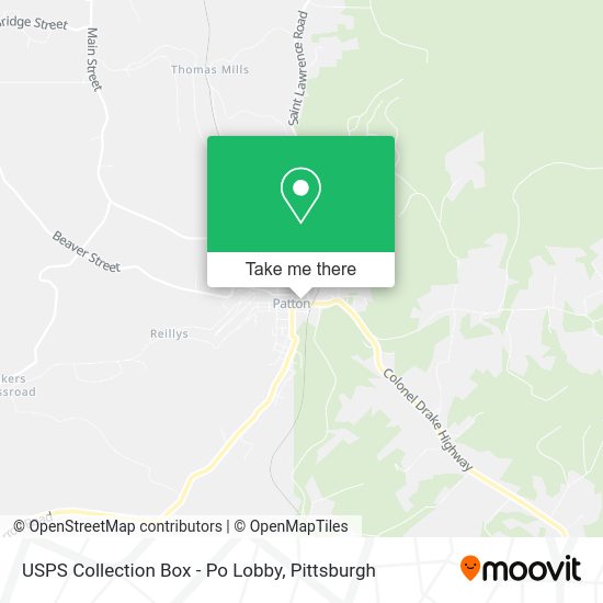 USPS Collection Box - Po Lobby map